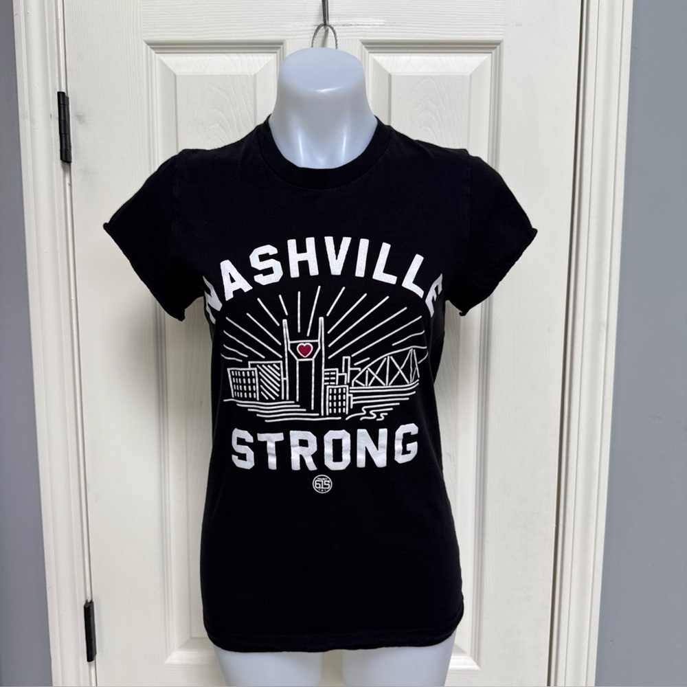 NASHVILLE Strong Project 615  Black T Shirt Size Small S Music City Tennessee